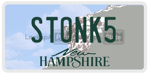STONK5  license plate in NH