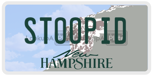 STOOPID  license plate in NH