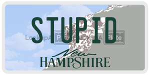 STUPID license plate in New Hampshire
