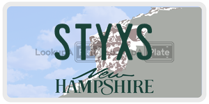 STYXS license plate in New Hampshire