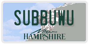SUBBUWU  license plate in NH