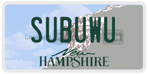 SUBUWU license plate in New Hampshire