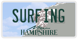 SURFING license plate in New Hampshire