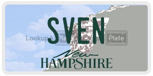 SVEN  license plate in NH