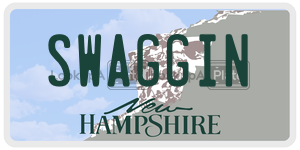 SWAGGIN  license plate in NH
