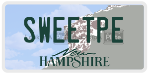 SWEETPE  license plate in NH