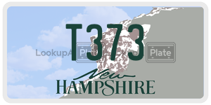 T373  license plate in NH