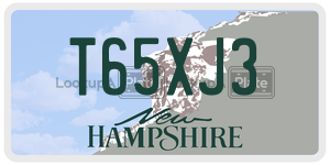 T65XJ3  license plate in NH