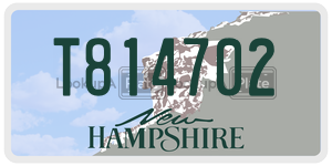T814702  license plate in NH