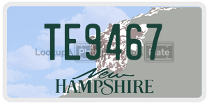 TE9467  license plate in NH