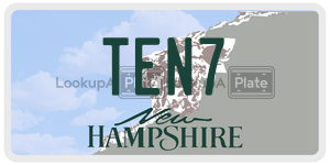 TEN7  license plate in NH