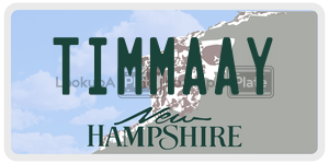 TIMMAAY  license plate in NH