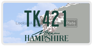 TK421  license plate in NH