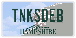 TNKSDEB license plate in New Hampshire