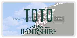 TOTO  license plate in NH