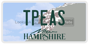 TPEAS  license plate in NH