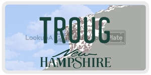 TROUG license plate in New Hampshire
