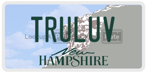 TRULUV  license plate in NH