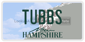 TUBBS  license plate in NH