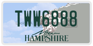 TWW6888 license plate in New Hampshire
