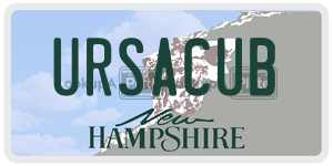 URSACUB license plate in New Hampshire