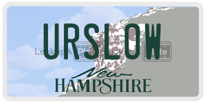 URSLOW  license plate in NH