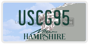 USCG95  license plate in NH
