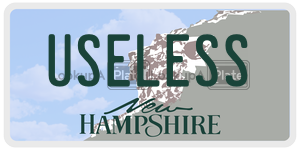 USELESS  license plate in NH