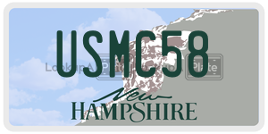 USMC58  license plate in NH
