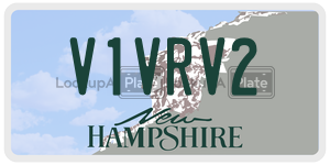 V1VRV2  license plate in NH