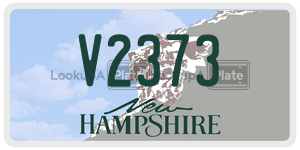 V2373  license plate in NH