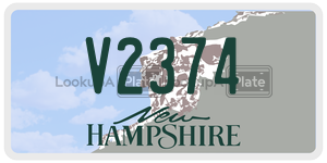 V2374  license plate in NH
