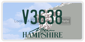 V3638  license plate in NH