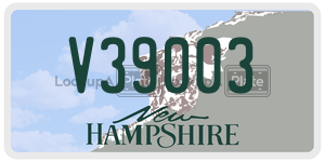 V39003  license plate in NH