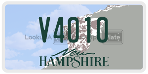 V4010 license plate in New Hampshire