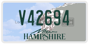 V42694  license plate in NH