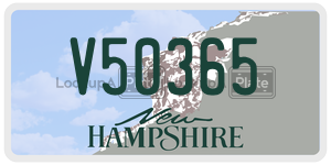 V50365 license plate in New Hampshire