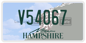 V54067  license plate in NH