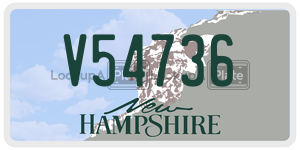 V54736  license plate in NH