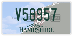 V58957  license plate in NH