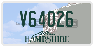 V64026  license plate in NH
