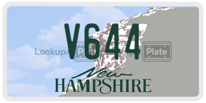 V644  license plate in NH