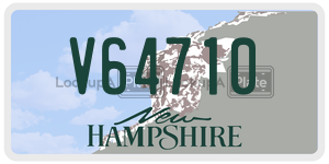 V64710 license plate in New Hampshire