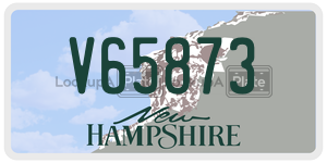 V65873  license plate in NH