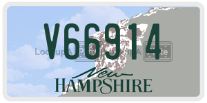 V66914 license plate in New Hampshire