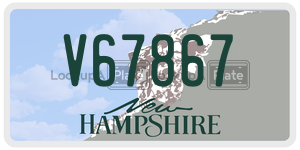 V67867  license plate in NH