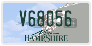 V68056  license plate in NH