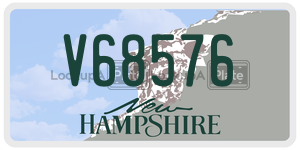 V68576  license plate in NH