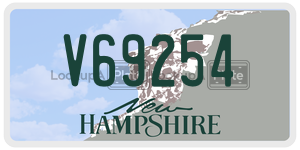 V69254  license plate in NH