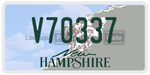 V70337 license plate in New Hampshire